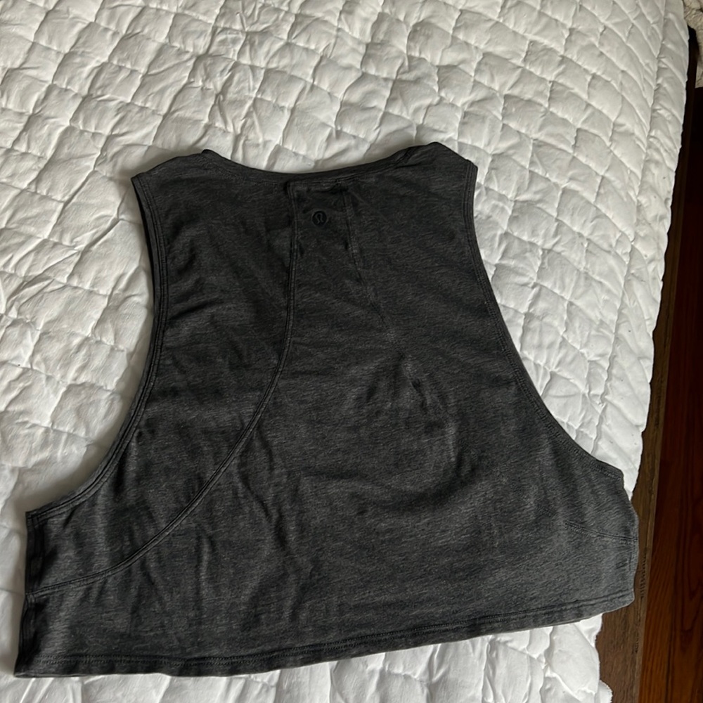 Charcoal gray crop top